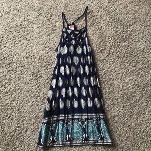 Band of Gypsies Navy Blue and White Mini Dress